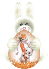 Картинка с надписью: Пасхальный зайчик  - картинки для друзей