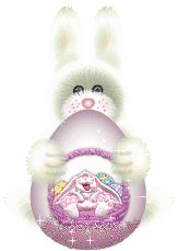 Картинка с надписью: Пасхальный зайчик  - приятные картинки